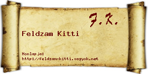 Feldzam Kitti névjegykártya